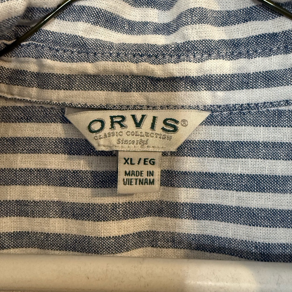 Orvis Blue Striped Women’s Shirt - Picture 3 of 4